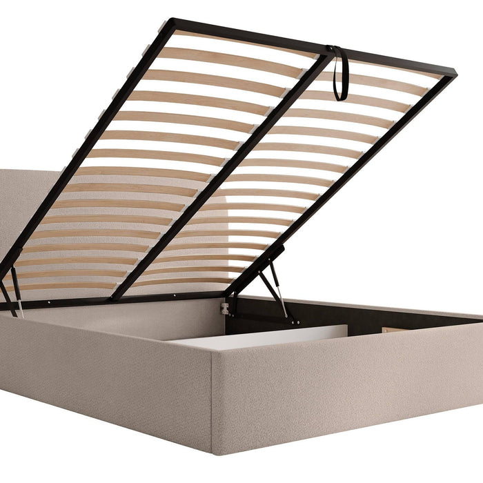 NADUVI Collection Bedframe Fia 180x200 chenille met opbergvak