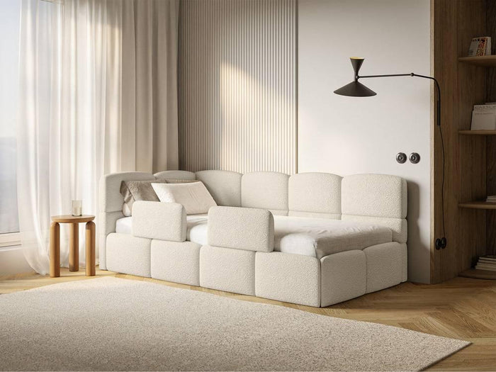 NADUVI Collection Jeugdbed incl matras Chloe links bouclé 90x200 met