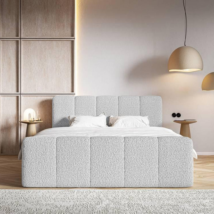 NADUVI Collection Boxspring Chloe 140x200 bouclé met opbergvak