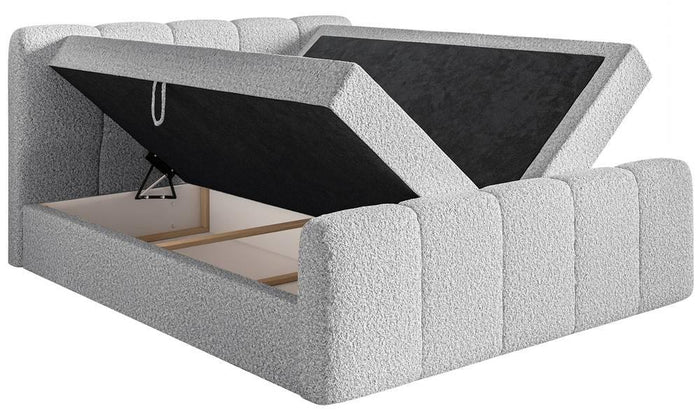 NADUVI Collection Boxspring Chloe 140x200 bouclé met opbergvak