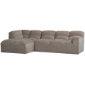 WOOOD Tibas Chaise Longue Hoekbank Links - Geweven Stof - Zand