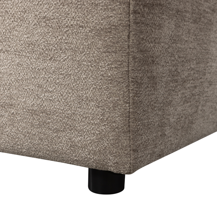 WOOOD Tibas Chaise Longue Hoekbank Rechts - Geweven Stof - Zand