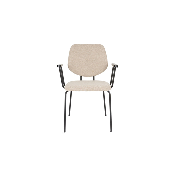 Housecraft Living Zelo Eetkamerstoelen  Armleuning Beige - Set van 2