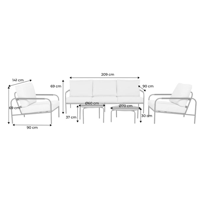 sweeek - Tuinset van staal, 5 personen