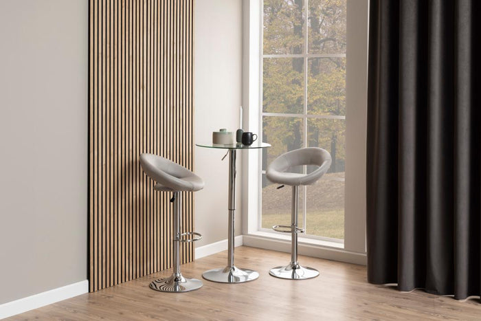 Giga Living - Barkruk - Taupe PU leer - Zithoogte 79cm - Trana