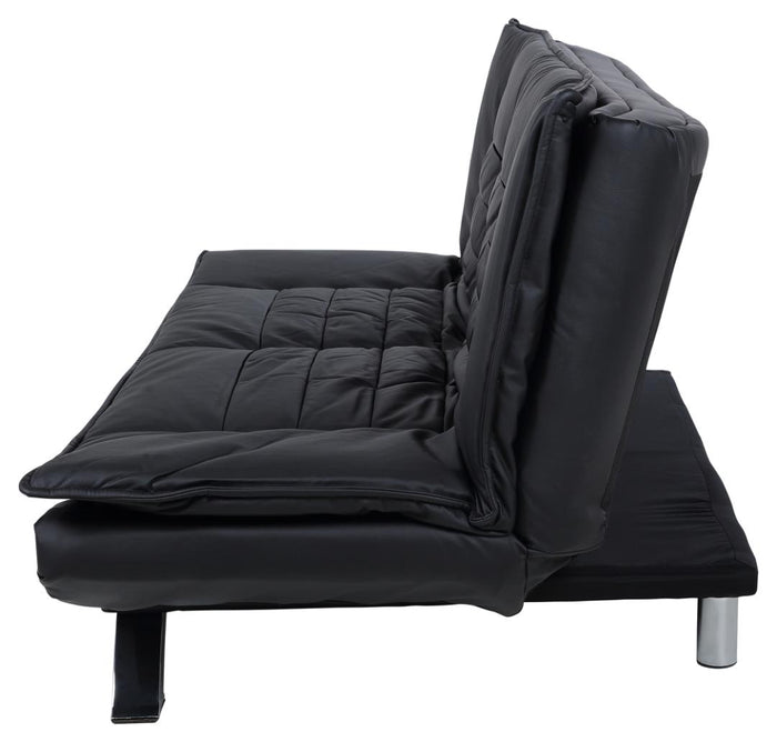 Giga Living - Slaapbank - Zwart PU Leer - 196x98x91cm - Grona