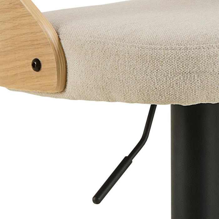 Giga Living - Barkruk - Beige Stof - Zithoogte 84cm - Lucas - Set van 2