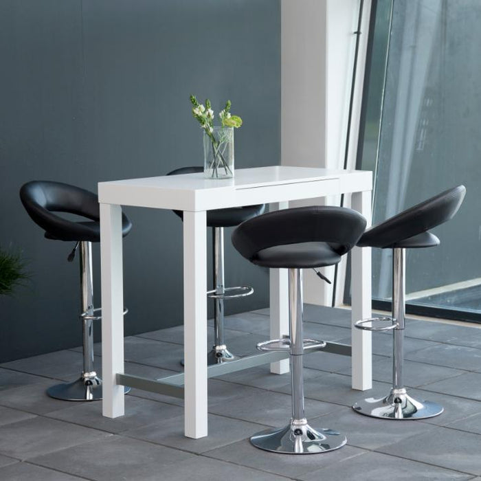 Giga Living - Barkruk - Zwart PU leer - Zithoogte 79cm - Trana - Set van 2