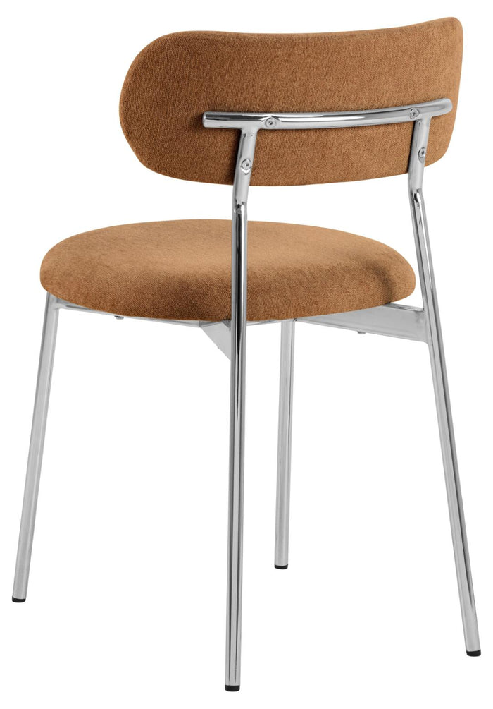 Giga Living - Eetkamerstoel - Terracotta - Stof - Zithoogte 48cm - Morka - Set van 2