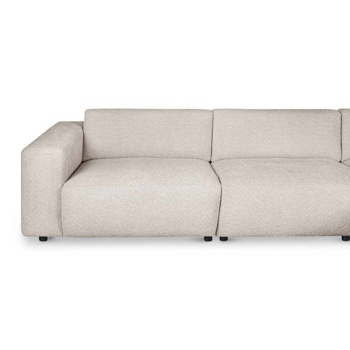 by fonQ Nova Hoekbank met Chaise Longue Rechts - Bouclé - Greige