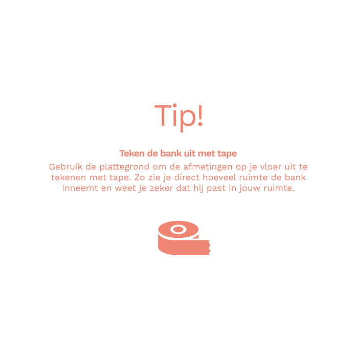 WOOOD Lloyd 4-zitsbank - Naturel Melange