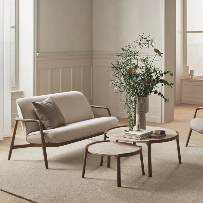 Bolia Bowie 2-zitsbank - Donker Eiken - Lichtgrijs