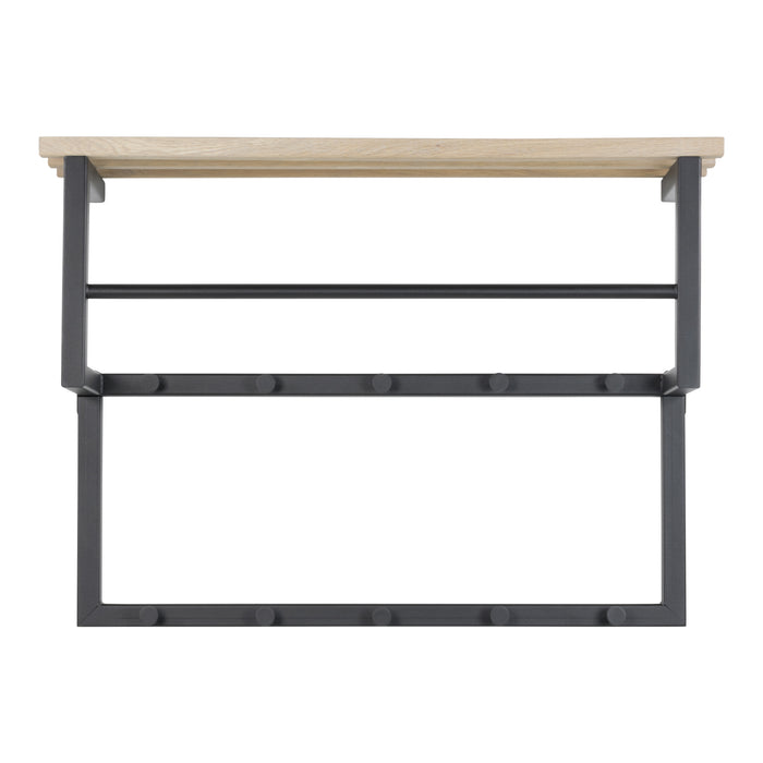 Spinder Design Rizzoli Wandkapstok - Zwart / Eiken