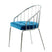 Blauw|chromen metalen stoel elegant, comfortabel, stabiel