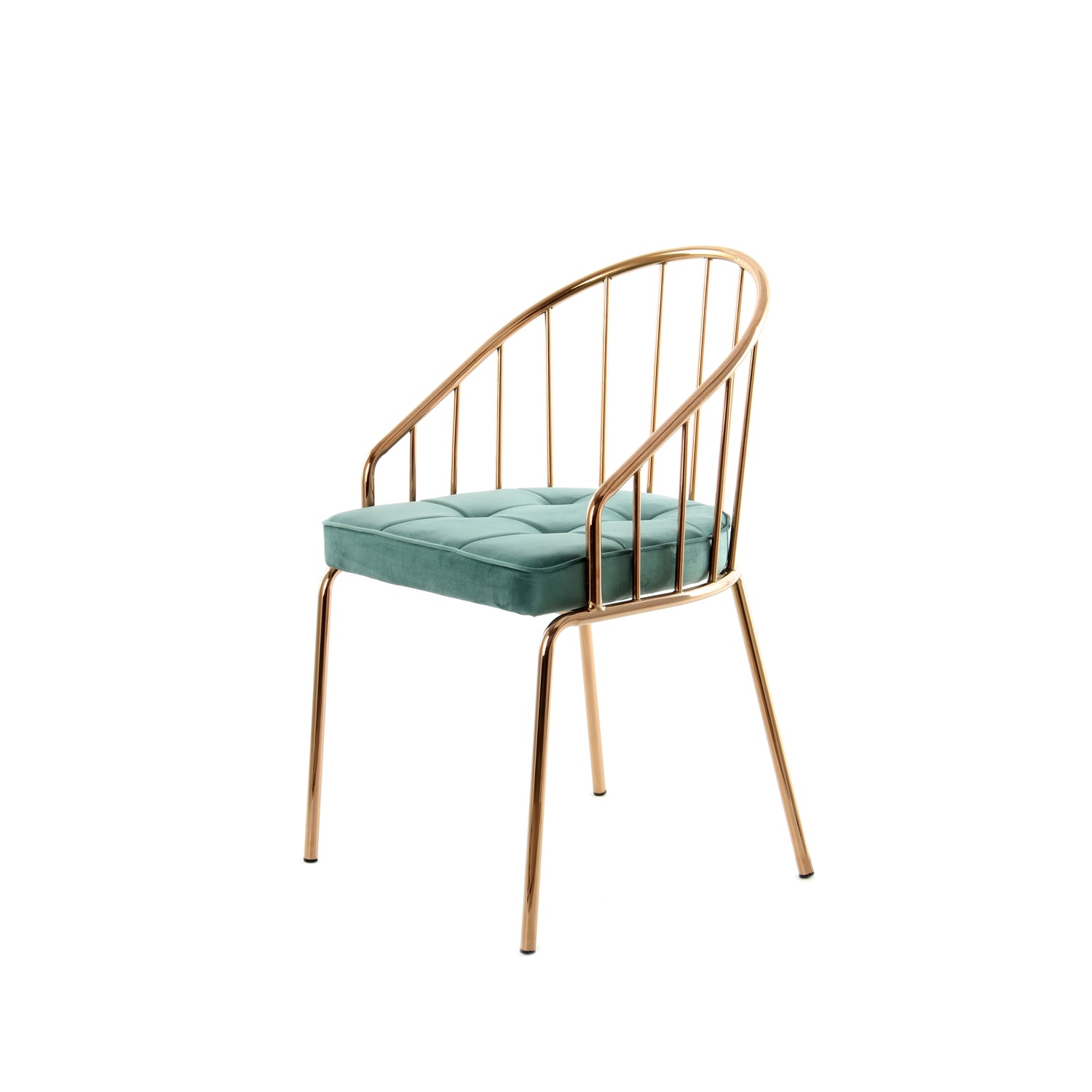 Donker turquoise | rosé metalen stoel elegant, comfortabel, stabiel