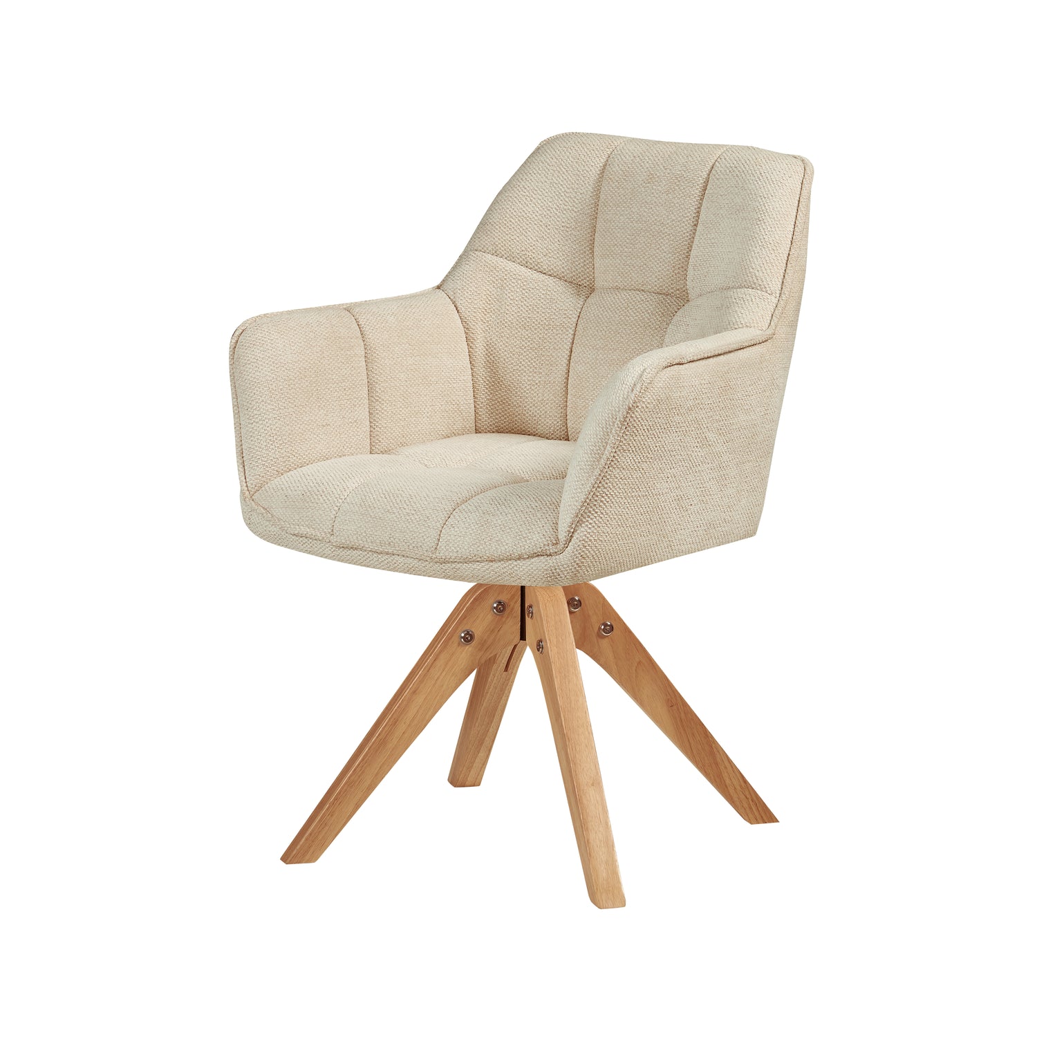 Beige ijzeren stoel stabiel en robuust, hoge kwaliteit vakmanschap, comfortabel