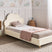 Beliani-BELLEVUE-Eenpersoonsbed-Lichtbeige-90 x 200 cm-Fluweel