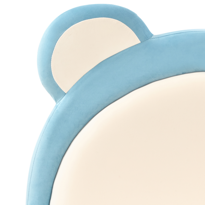 Beliani - MAILLES - Eenpersoonsbed - Blauw - 90 x 200 cm - Fluweel