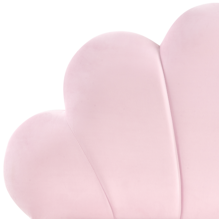 Beliani - NEULISE - Eenpersoonsbed - Roze - 90 x 200 cm - Fluweel