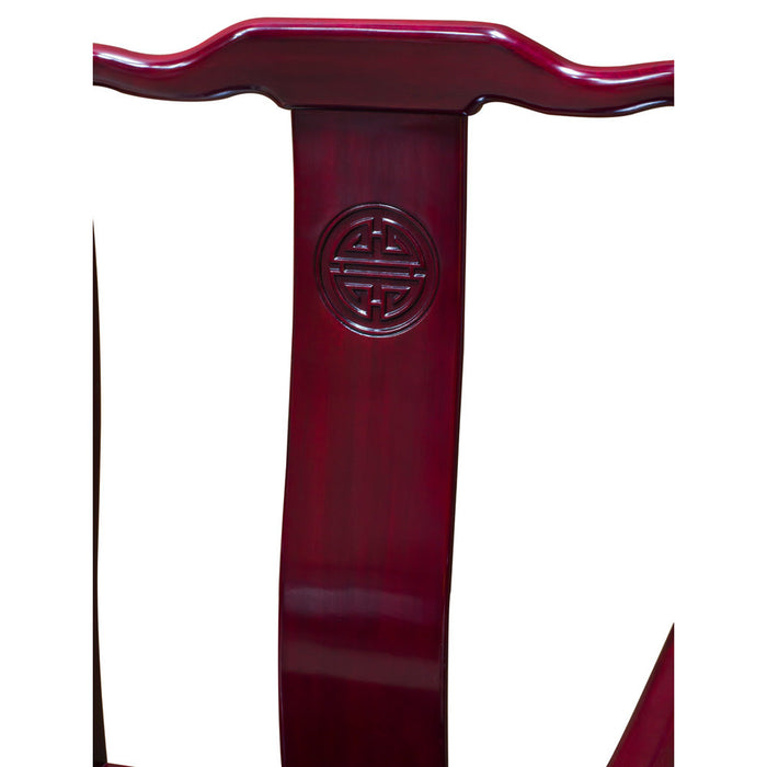 Fine Asianliving Chinese Arm Stoel Rosewood Longevity