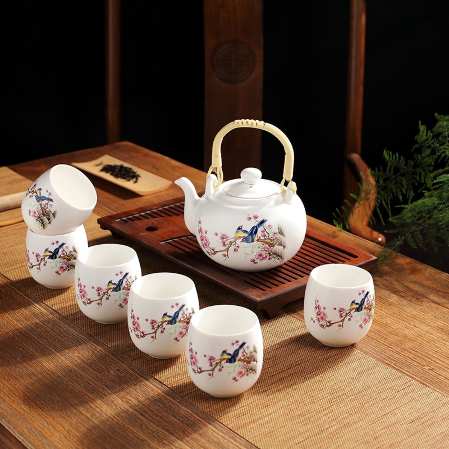 Fine Asianliving Chinese Theeservies Set|7 Porselein