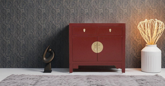Fine Asianliving Chinese Kast Scarlet Rouge -