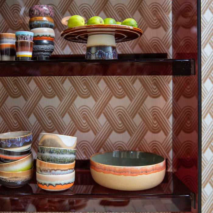HKliving 70's Ceramics Dessert Kommen Ø 12,5 cm - Set van 4 - Reef
