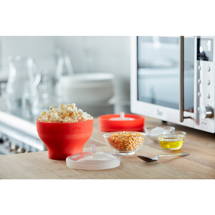 Mini Magnetron Popcorn Maker, set van 2 - Red