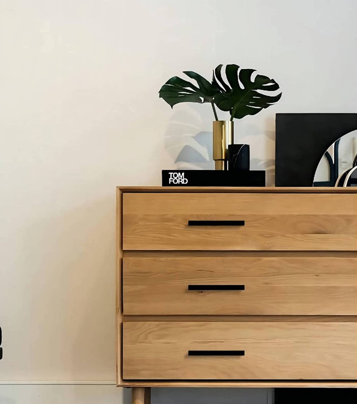 XIVADA Handgreep zwart - 128 mm - Aluminium - Meubelgreep - Set van 2