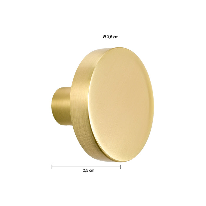 XIVADA Kastknop Roco - Rond - Goud - Aluminium - Set van 2