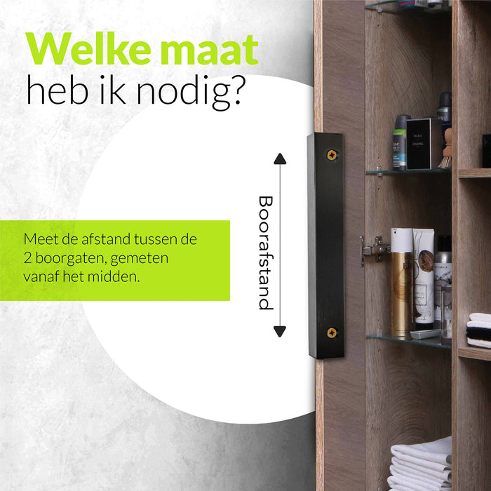 XIVADA Handgreep zwart - 128 mm boorafstand - Meubelgreep - Set van 2