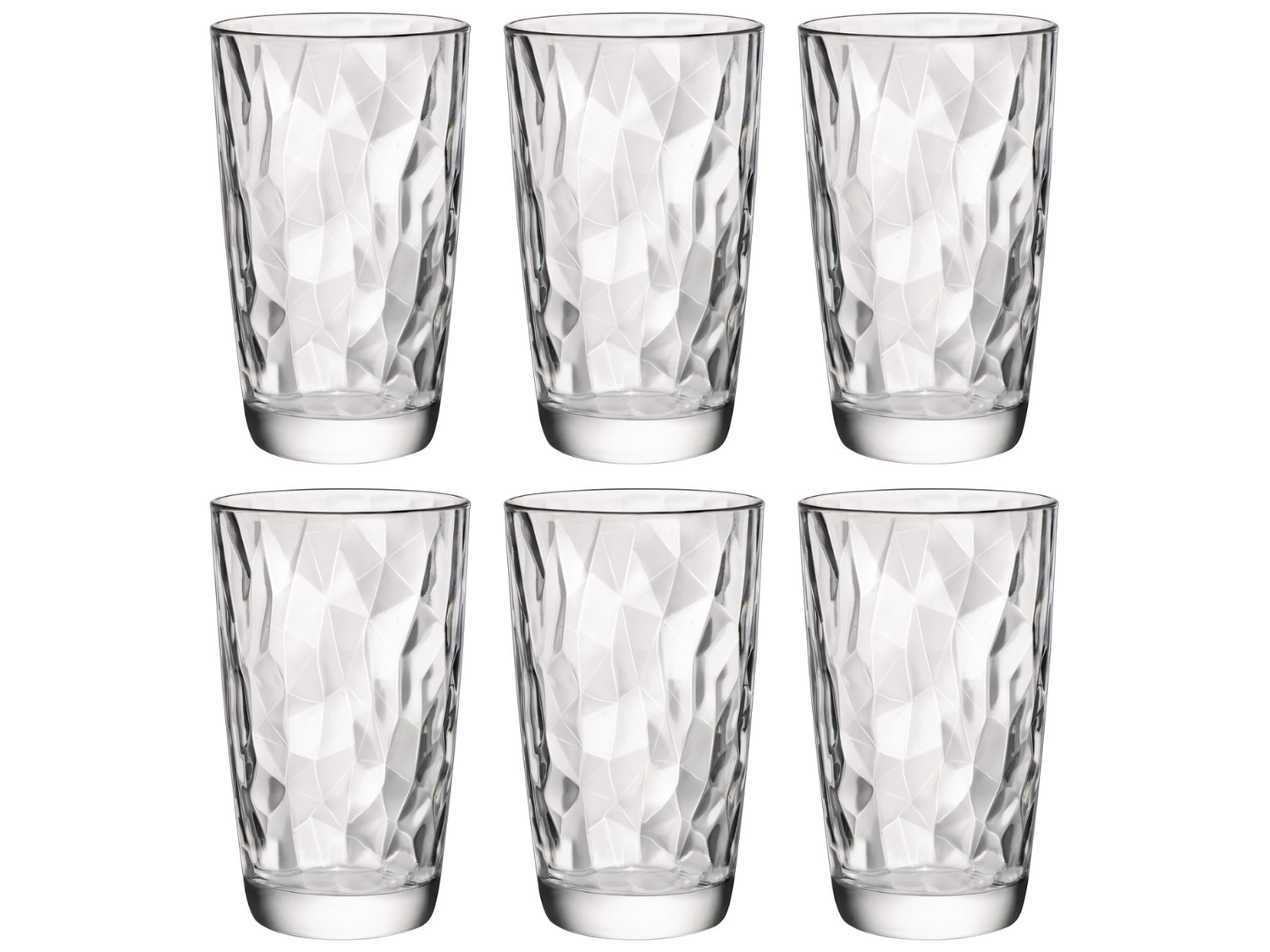 Bormioli Rocco Longdrinkglazen Diamond - Transparant - 470 ml - 6 stuks