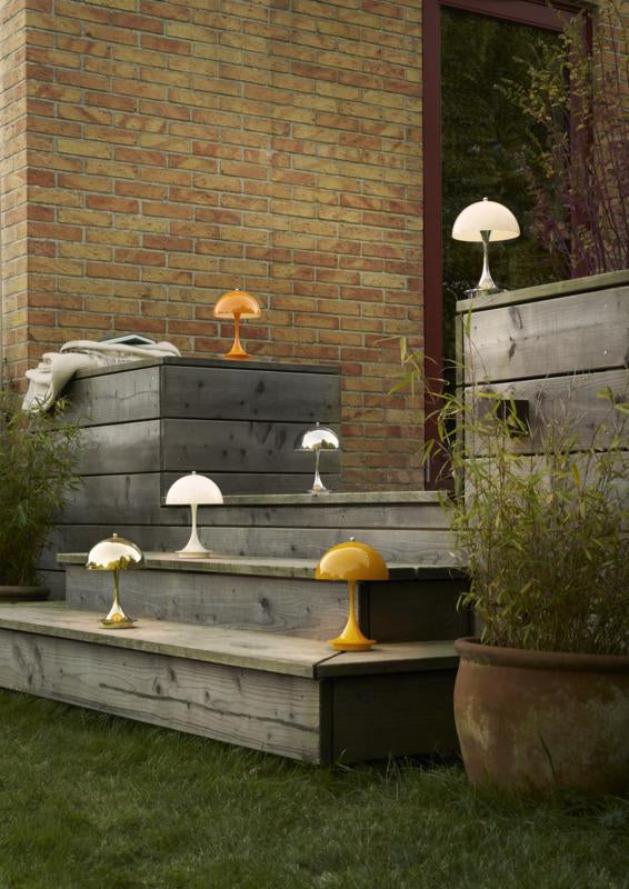 Louis Poulsen Panthella tafellamp V3 Ø16 LED oplaadbaar Chrome