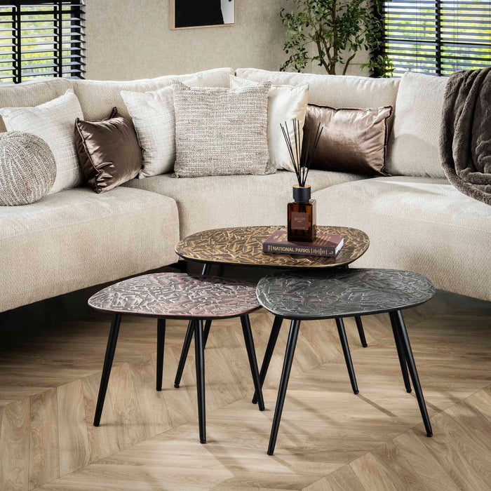 Fraaai Cedric organische salontafels - set van 3