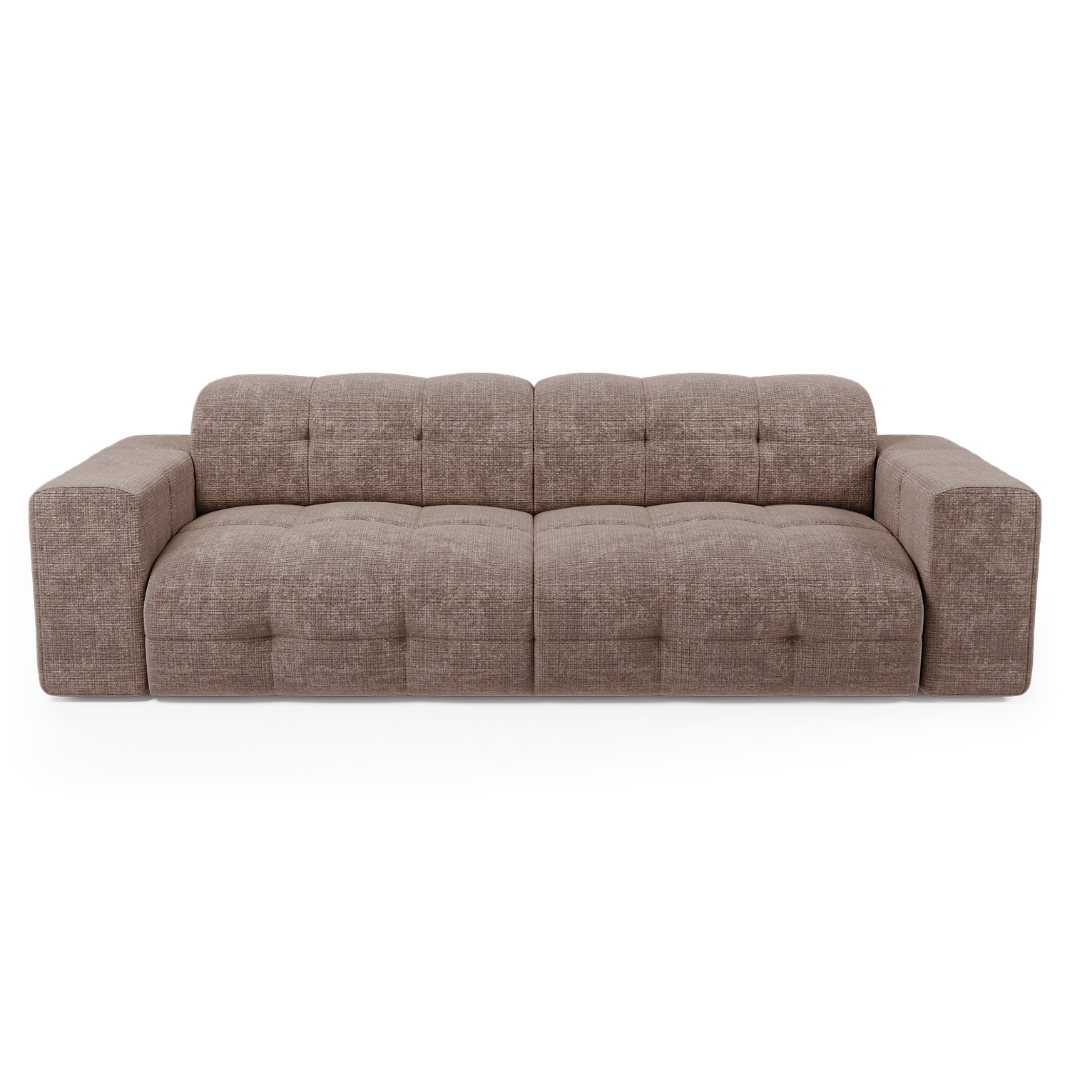 4-zitsbank in taupe reliëfffluweel