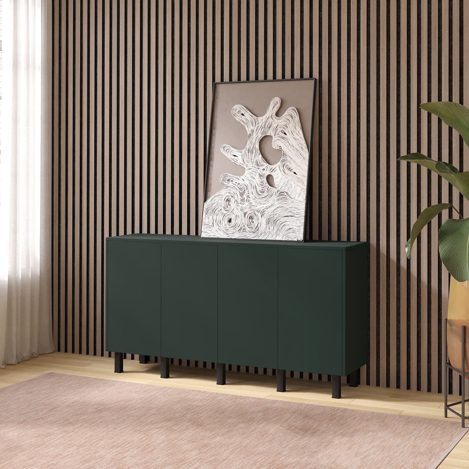 Artego Design Soft Pro Ayaya 163 cm Dressoir Groen
