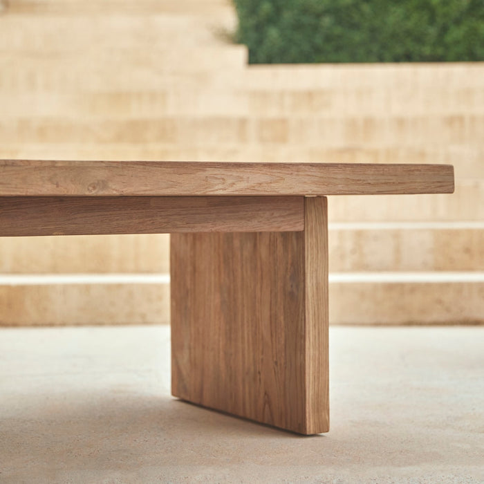 Tikamoon - Lage tuintafel van gerecycled massief teakhout 150 x 80 Joaquin