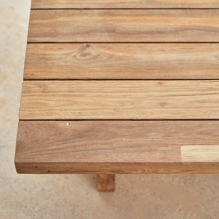 Tikamoon - Lage tuintafel van gerecycled massief teakhout 150 x 80 Joaquin