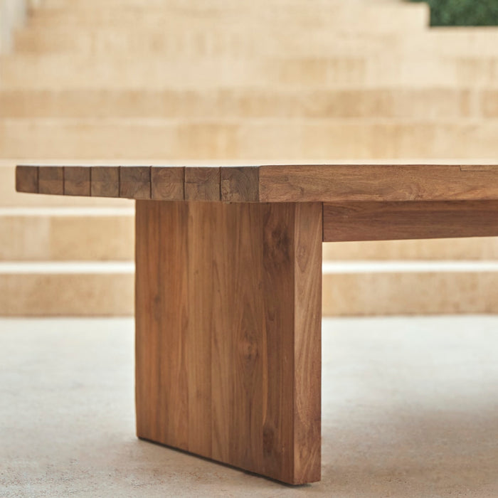 Tikamoon - Lage tuintafel van gerecycled massief teakhout 150 x 80 Joaquin