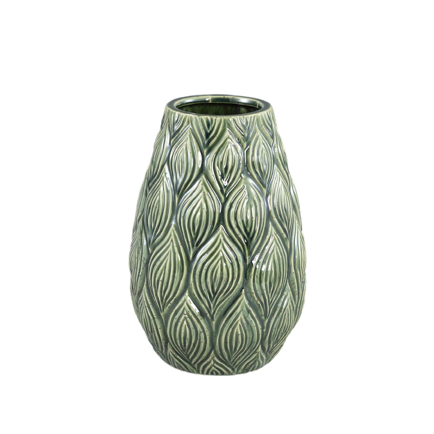 PTMD Lesly Vaas - 17 x 17 x 25 cm - Keramiek - Groen