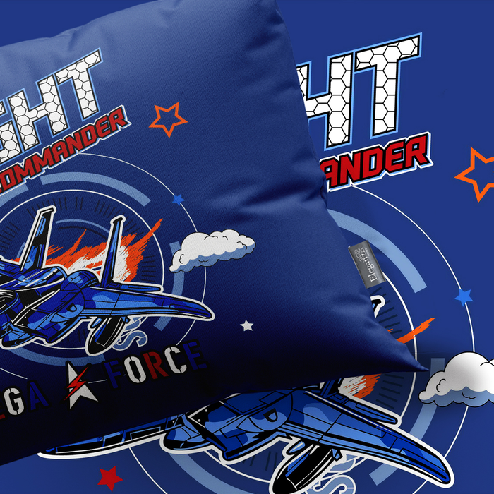 Eleganzzz Kinder Dekbedovertrek Micropercal Omega Force - blue 140x220|240cm