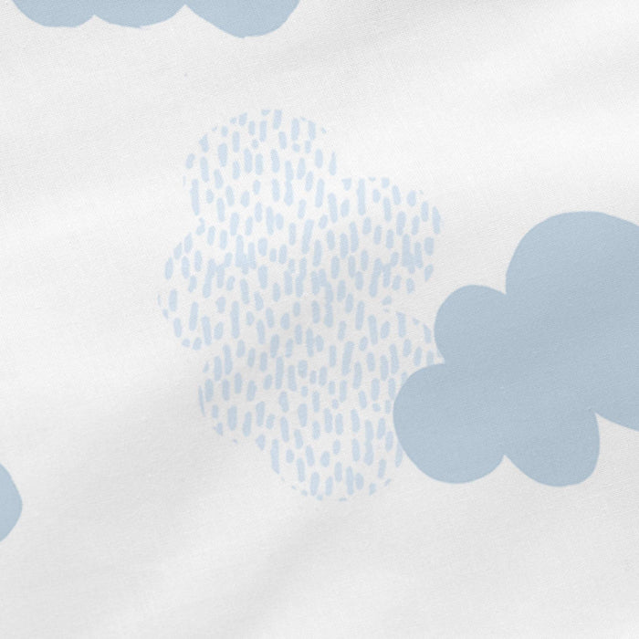 Clouds Kussen 50x50 cm Blauw Basic Kids, Blauw, 100% katoen, de kwaliteit van 150 TC