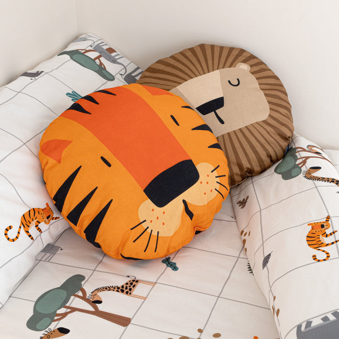 Lion Decoratieve kussen 50x50 cm Happyfriday Mini, Veelkleurig, 100% Katoen (buitenkant) 100% Polyester (vulling), de kwaliteit van 200 Gr x m2