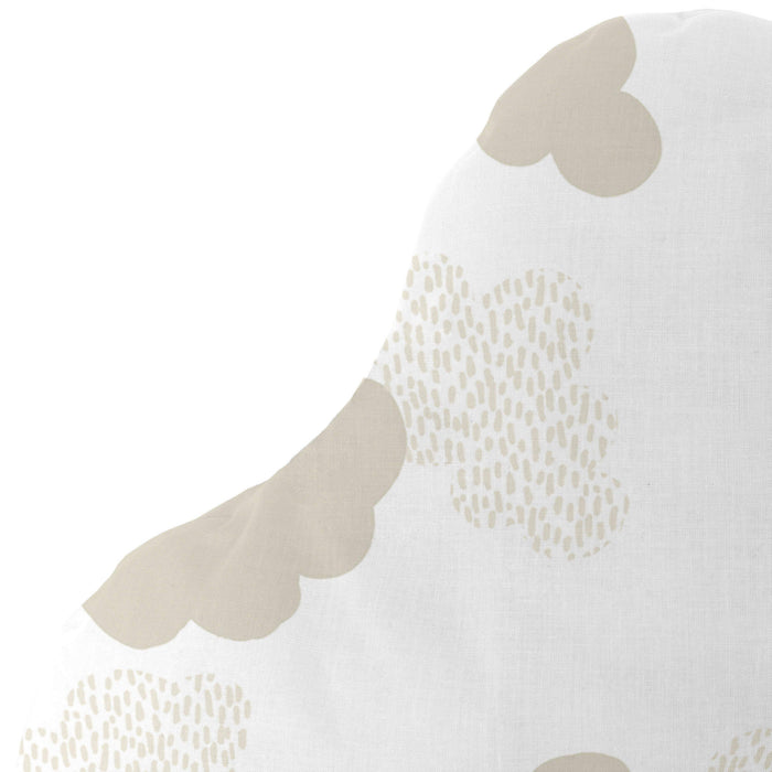 Clouds Kussen 60x40 cm Beige Basic Kids, Beige, 100% katoen, de kwaliteit van 150 TC