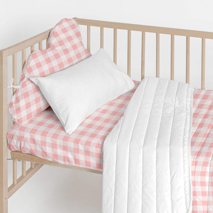 Vichy Hoofdbeschermer 60x40 cm Roze Basic Kids, Rosa, 100% katoen, de kwaliteit van 150 hilos