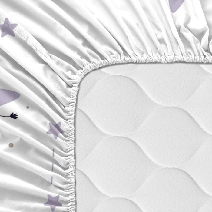 Moons Hoeslaken 70x140x14 cm (Maxiledikant) Moshi Moshi, Veelkleurig, 100% katoen, de kwaliteit van 150 TC