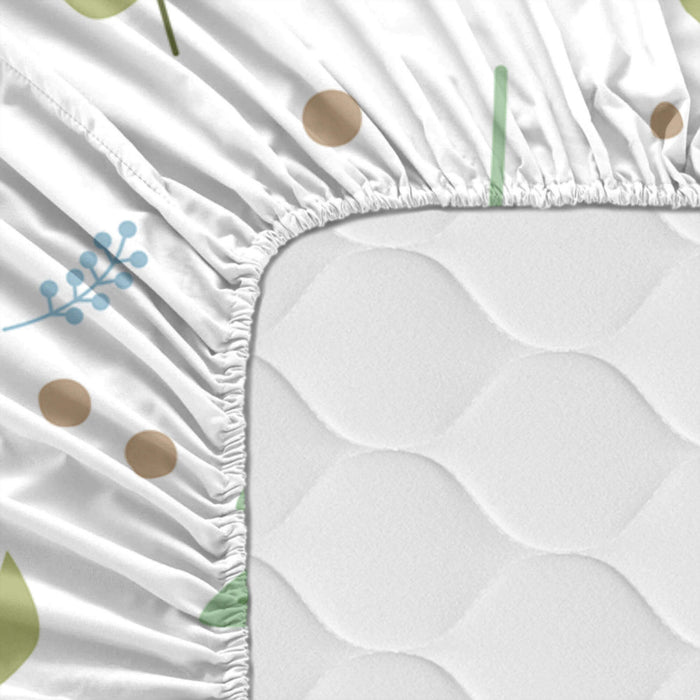 Happy sloth Hoeslaken wieg Moshi Moshi, Veelkleurig, 100% katoen, de kwaliteit van 150 TC