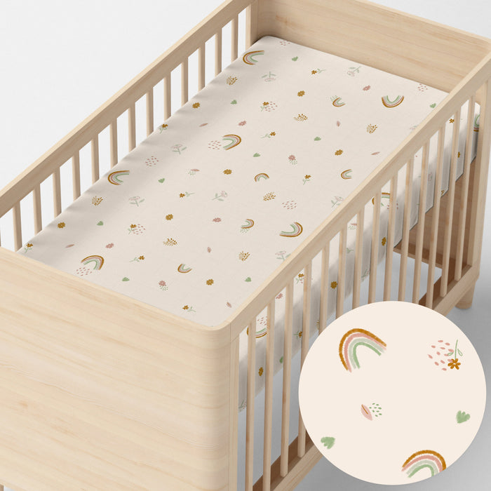 Iris Hoeslaken wieg Happyfriday Mini, Veelkleurig, 100% katoen, de kwaliteit van 150 TC