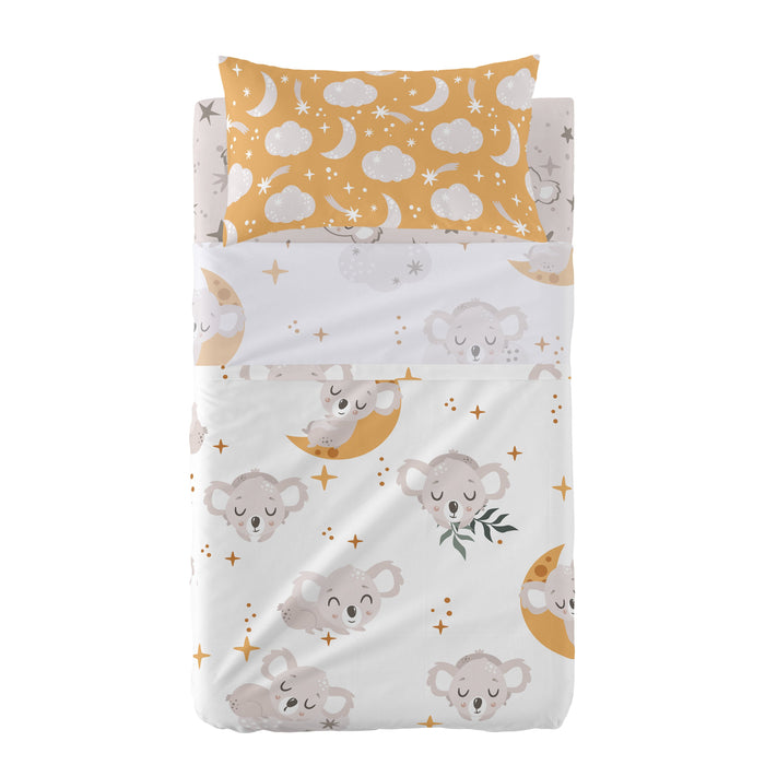 Baby koala Laken Set ledikant 2-delig Moshi Moshi, Veelkleurig, 100% katoen, de kwaliteit van 150 TC