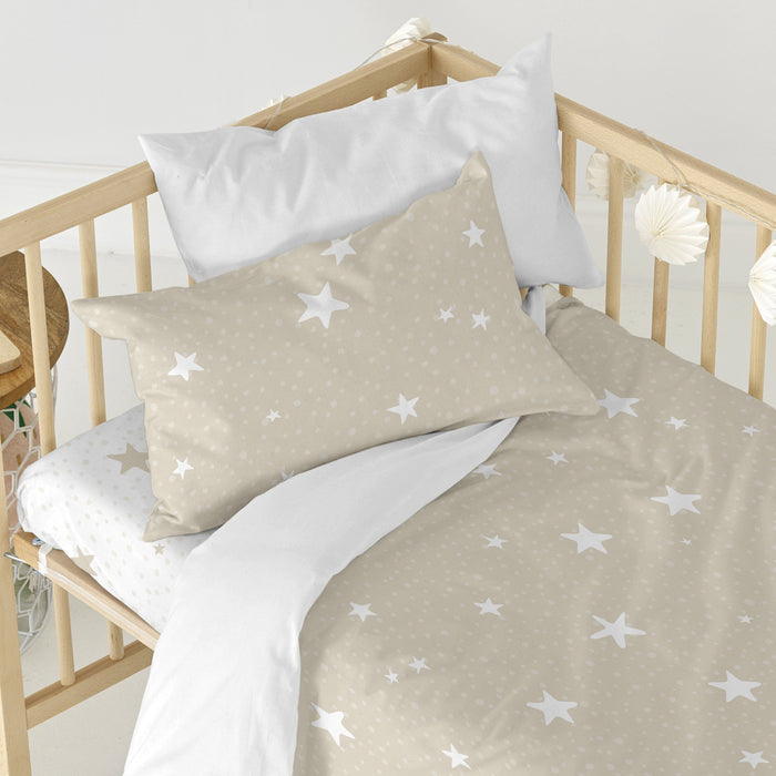 Little star Hoeslaken Beige Basic Kids, Beige, 100% katoen, de kwaliteit van 150 hilos